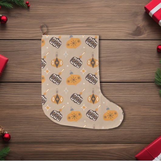 Mid-Century Moderne Kerstmis Grote Kerstsok