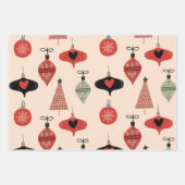 Mid-Century Moderne Kerstmis Inpakpapier Vel (Voorkant 2)