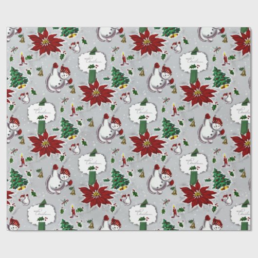 Mid Century Moderne kerstmix — papier voor onmidde (Vlak)