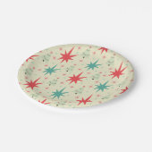 Mid Century Moderne kerstpatronen Papieren Bordje (Gekanteld)