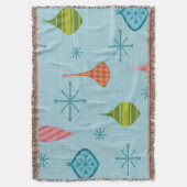 Mid Century Moderne kerstversieringen Deken (Voorkant Verticaal)