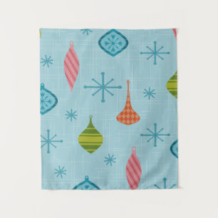 Mid Century Moderne kerstversieringen Wandkleed