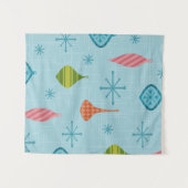 Mid Century Moderne kerstversieringen Wandkleed (Voorkant (horizontaal))