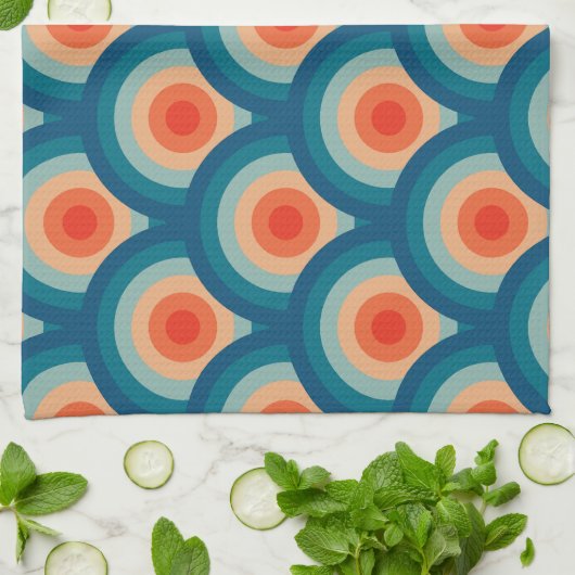 Mid Century Moderne Keuken Handdoek (Gevouwen)