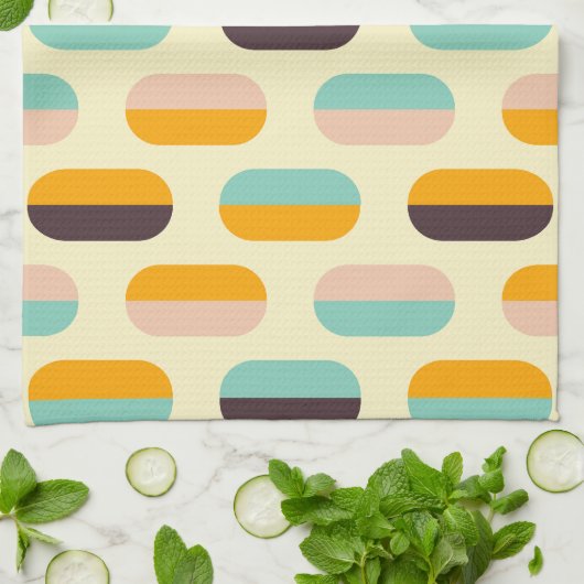 Mid Century Moderne Keuken Handdoek (Gevouwen)