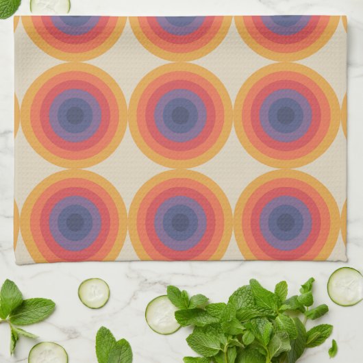 Mid Century Moderne Keuken Handdoek (Gevouwen)