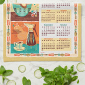 Mid-Century Moderne Keuken Kalender Handdoek 2025 (Gevouwen)