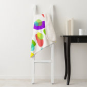 Mid-Century Moderne, kleurrijke Abstracte  Sherpa Deken (In situ)