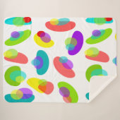 Mid-Century Moderne, kleurrijke Abstracte  Sherpa Deken (Voorkant (horizontaal))