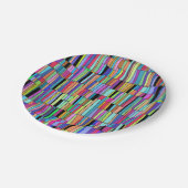 Mid Century Moderne, kleurrijke boekenplank Papieren Bordje (Gekanteld)