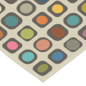 Mid Century Moderne, kleurrijke Buttonnen Korte Tafelloper (Hoek)