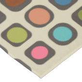 Mid Century Moderne, kleurrijke Buttonnen Tafelkleed (Gekanteld)