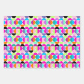 Mid Century Moderne Kleurrijke Cirkels Geometrisch Inpakpapier Vel (Voorkant 2)