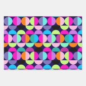 Mid Century Moderne Kleurrijke Cirkels Geometrisch Inpakpapier Vel (Voorkant)