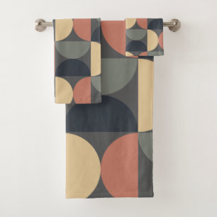 Mid Century Moderne Kolen Zalm Bad Handdoek