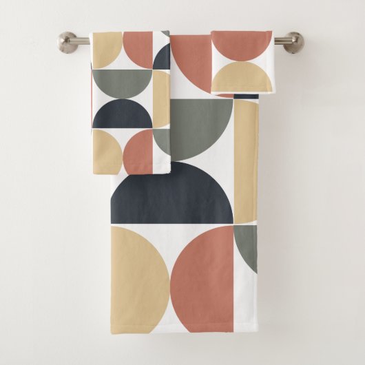 Mid Century Moderne Kolen Zalm Bad Handdoek (Insitu)