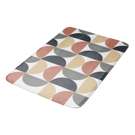 Mid Century Moderne Kolen Zalm Badmat (Gekanteld)