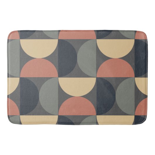 Mid Century Moderne Kolen Zalm Badmat (Voorkant)