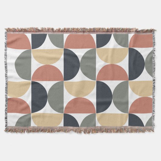 Mid Century Moderne Kolen Zalm Deken (Voorkant)