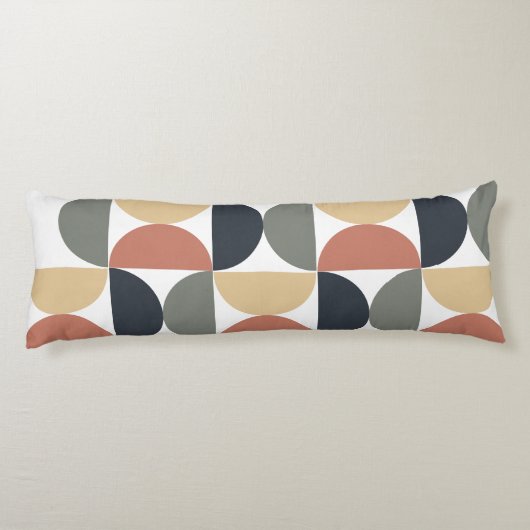 Mid Century Moderne Kolen Zalm Lichaamskussen (Achterkant)