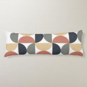 Mid Century Moderne Kolen Zalm Lichaamskussen (Voorkant)