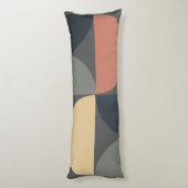 Mid Century Moderne Kolen Zalm Lichaamskussen (Achterkant (Verticaal))