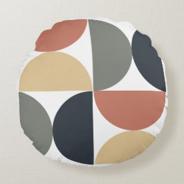 Mid Century Moderne Kolen Zalm Rond Kussen