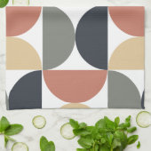 Mid Century Moderne Kolen Zalm Theedoek (Gevouwen)