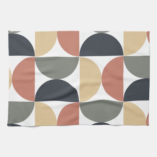 Mid Century Moderne Kolen Zalm Theedoek (Horizontaal)