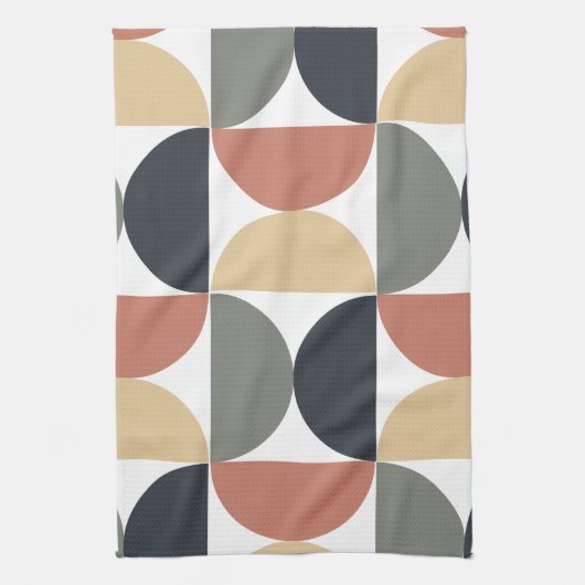 Mid Century Moderne Kolen Zalm Theedoek (Verticaal)