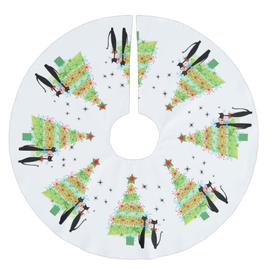 Mid Century Moderne koude kerstboom Kerstboom Rok (Voorkant)