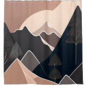 Mid-Century Moderne Kunst Douchegordijn (Voorkant)