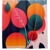 Mid-Century Moderne Kunst Douchegordijn (Voorkant)