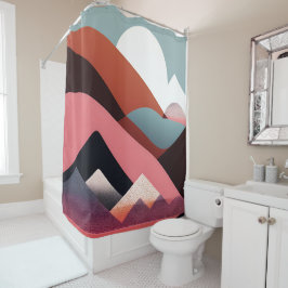 Mid-Century Moderne Kunst Douchegordijn