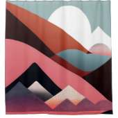 Mid-Century Moderne Kunst Douchegordijn (Voorkant)