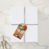 Mid Century Moderne Kunst Martini Cadeaulabel (Met Touw)