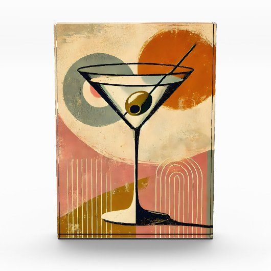 Mid Century Moderne Kunst Martini Fotoblokken (Voorkant)