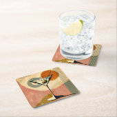 Mid Century Moderne Kunst Martini Kartonnen Onderzetters (Insitu)