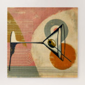 Mid Century Moderne Kunst Martini Legpuzzel (Horizontaal)