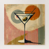 Mid Century Moderne Kunst Martini Legpuzzel (Verticaal)