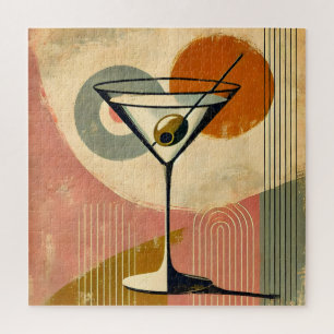 Mid Century Moderne Kunst Martini Legpuzzel