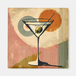Mid Century Moderne Kunst Martini Magneet