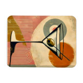 Mid Century Moderne Kunst Martini Magneet (Horizontaal)