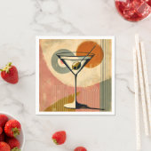 Mid Century Moderne Kunst Martini Servet (Insitu)