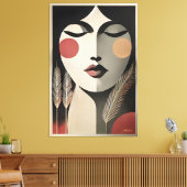 Mid Century Moderne Kunst Meditatie Canvas Afdruk (Insitu (Woonkamer))
