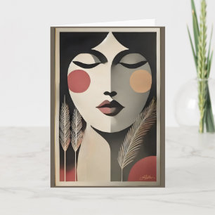 Mid Century Moderne Kunst Meditatie Kaart