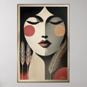 Mid Century Moderne Kunst Meditatie Poster (Voorkant)