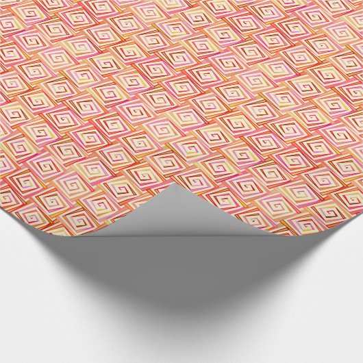 Mid-Century Moderne kwadraten - crème multi Cadeaupapier (Hoek)