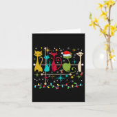Mid Century moderne look katten kerst retro jaren  Kaart (Gele Bloem)