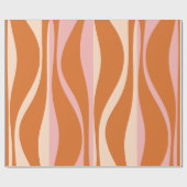 Mid Century Moderne Lounge Ogee Retro Patroon Cadeaupapier (Vlak)